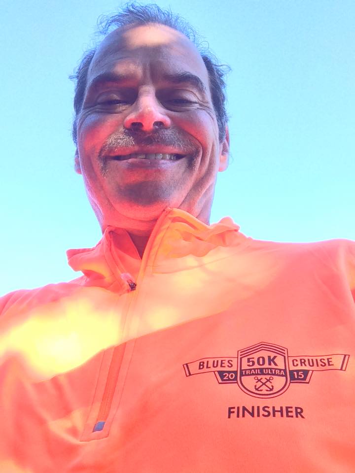Mike after finishing the Blues Cruise 50K
