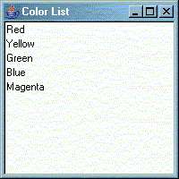 Color List Window