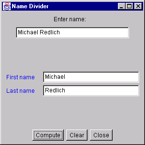 Namer Divider Window No. 1